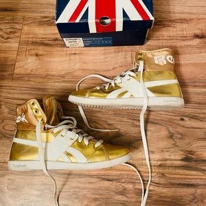 Reebok Gold Metallic High Tops